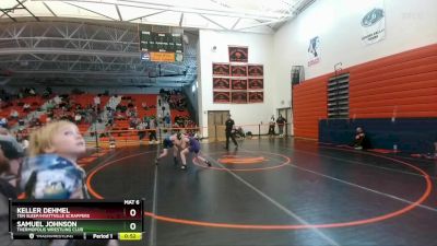 102 lbs Round 4 - Keller Dehmel, Ten Sleep/Hyattville Scrappers vs Samuel Johnson, Thermopolis Wrestling Club