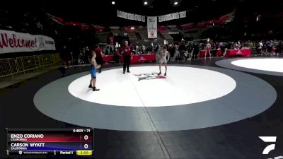 71 lbs 5th Place Match - Enzo Coriano, California vs Carson Wyatt, California