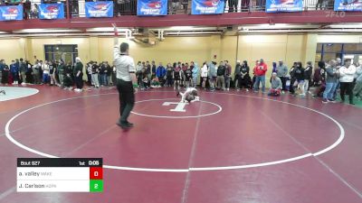 126 lbs Consi Of 16 #1 - Andrew Valley, Wakefield vs John Carlson, Hopkinton