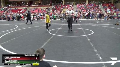 73 lbs Cons. Round 3 - Cael Danielson, Texas Elite vs Isaac Milhon, Bobcat Wrestling Club