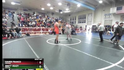 195 lbs Cons. Round 4 - Xavier Franco, Central vs Brett Veazy, Servite