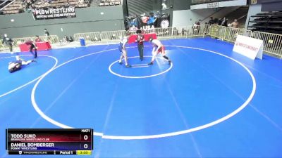 160 lbs Cons. Round 2 - Todd Suko, Brawlers Wrestling Club vs Daniel Bomberger, Poway Wrestling