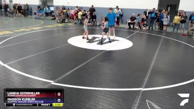 65 lbs X Bracket - Lanikai Ostermiller, Pioneer Grappling Academy vs Madison Kuebler, Soldotna Whalers Wrestling Club