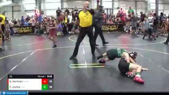 70 lbs Semis & 1st Wrestleback (8 Team) - Caleb Judice, Untouchables White vs Kolton Hartmen, No Escape Wrestling Academy