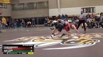 165 lbs 1st Place Match - Tyler Bodovetz, Ohio Wesleyan vs Alec Cook, West Liberty