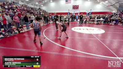 89-97 lbs Round 2 - Brayden Peterman, Top Notch WC vs Austin Serrano, Junior Bulldogs