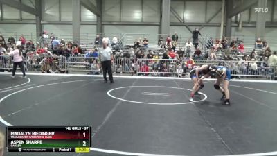 97 lbs Cons. Semi - Madalyn Riedinger, Trailblazer Wrestling Club vs Aspen Sharpe, Oakley