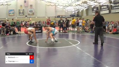 74 kg Round Of 64 - Luke Weiland, West Point RTC vs Justin Thomas, Oklahoma