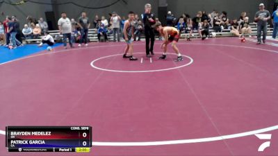 114 lbs Cons. Semi - Brayden Medelez, OR vs Patrick Garcia, CA