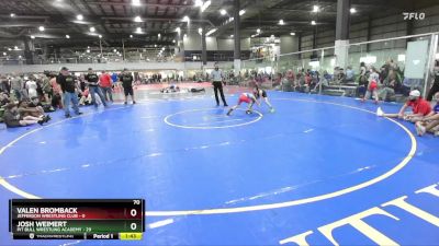 70 lbs Finals (2 Team) - Valen Bromback, JEFFERSON WRESTLING CLUB vs Josh Weimert, PIT BULL WRESTLING ACADEMY