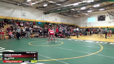 157 lbs Cons. Round 5 - Hunter Buckland, WADSWORTH vs Eli Justice, NEWARK