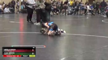 65 lbs Finals (2 Team) - Cash Brock, Iowa Silver vs Apollo Rock, Missouri Gold