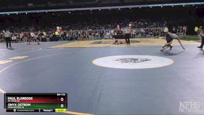 D4-113 lbs Cons. Round 2 - Paul Eldredge, St Louis HS vs Onyx Ostrom, Manchester HS