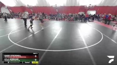 149 lbs Champ. Round 1 - Gaige Stockwell, Wausau East Side Youth Wrestling vs Kyle Neibrand, Muskego Wrestling Club