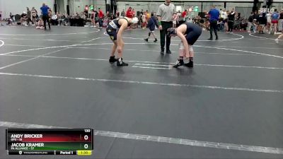 130 lbs Round 3 (4 Team) - Jacob Kramer, PA Alliance vs Andy Bricker, GPS