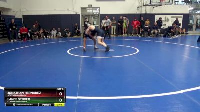 149 lbs Cons. Round 2 - Jonathan Hernadez, Southern Oregon vs Lance Stover, Corban University