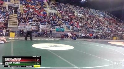 132 lbs Quarterfinal - Carson Hildre, Velva vs Caleb Sarsland, Bowman County/Beach