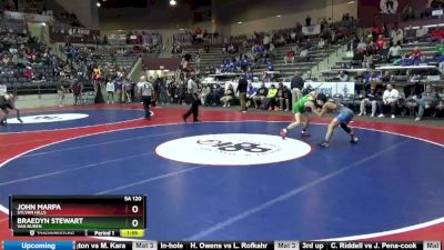 5A 120 lbs Quarterfinal - Braedyn Stewart, Van Buren vs John Marpa, Sylvan Hills