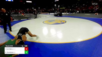 120 lbs Round Of 64 - Isaiah Quintero, El Dorado (SS) vs Cannen Quintana, Dinuba (CS)