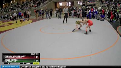 97 lbs Cons. Round 2 - Carson Wullbrandt, Thurston Middle Wrestling vs Jesse Coates, Cascade Mat Club