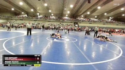 90 lbs Cons. Round 4 - Riggin Isaacs, Blue Pride Wrestling Club-AAA vs Ian Kephart, Wildcat Wrestling Club-AA