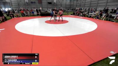 152 lbs Placement Matches (8 Team) - Jonah Erdely, Pennsylvania Red vs Ty Thrasher, Oklahoma Outlaws Blue