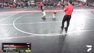 90 lbs Cons. Round 2 - Samuel Fahey, Oregon Youth Wrestling vs Julian Delgado, Stateline Stingers