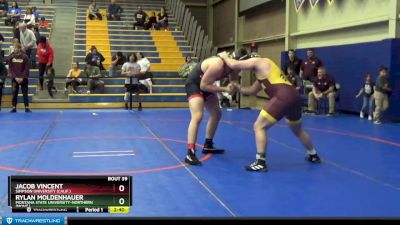 285 lbs Champ. Round 1 - Rylan Moldenhauer, Montana State University-Northern (Mont.) vs Jacob Vincent, Simpson University (Calif.)