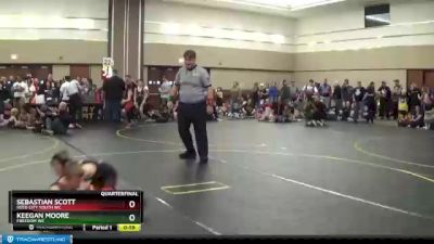 55 lbs Quarterfinal - Sebastian Scott, Reed City Youth Wc vs Keegan Moore, Freedom Wc