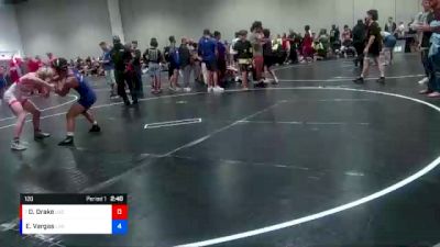 120 lbs Cons. Round 3 - David Drake, Coastline Wrestling Academy vs Erick Vargas, Florida