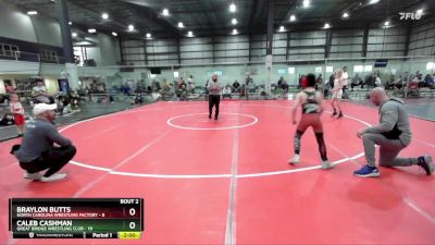 75 lbs Round 1 (6 Team) - Braylon Butts, NORTH CAROLINA WRESTLING FACTORY vs Caleb Cashman, GREAT BRIDGE WRESTLING CLUB