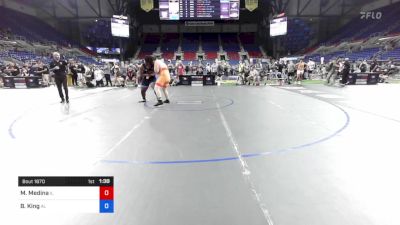 285 lbs Cons 16 #1 - Matthew Medina, Illinois vs Bardon King, Alabama