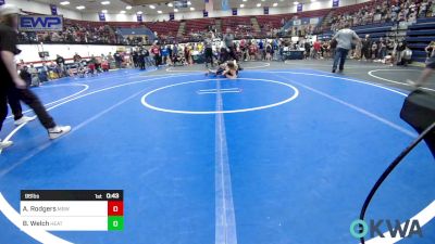 96 lbs Rr Rnd 2 - Ayden Rodgers, Mustang Bronco Wrestling Club vs Braylon Welch, Heat