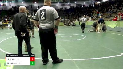 138 lbs 3rd Place Match - Christian Arberry, Warren Central vs Max McGinley, Indianapolis Cathedral