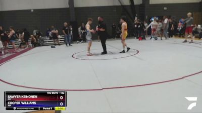 132 lbs Quarterfinal - Sawyer Keinonen, OR vs Cooper Williams, WA