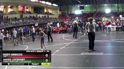 70 lbs Champ. Round 1 - Kody Hinrichs, 2TG vs Hayes Lockhart, Hawks Wrestling Club (Lincoln)