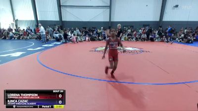 62-69 lbs Round 2 - Lorena Thompson, Toppenish USA Wrestling Club vs Ilinca Cazac, Ascend Wrestling Academy