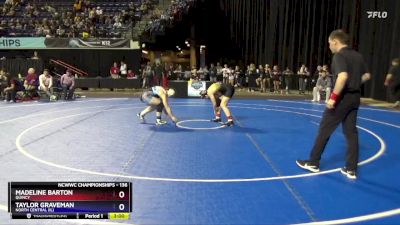 136 lbs Champ. Round 2 - Taylor Graveman, North Central (IL) vs Madeline Barton, Quincy