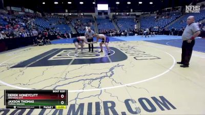 5A - 285 lbs Semifinal - Derek Honeycutt, Arkansas City vs Jaxson Thomas, Topeka-Seaman