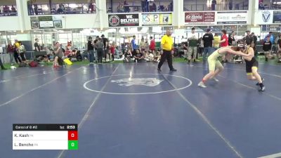 J-102 lbs Consi Of 8 #2 - Kaiden Kash, PA vs Luke Bencho, PA