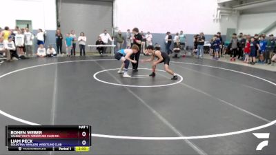 160 lbs Round 3 - Liam Peck, Soldotna Whalers Wrestling Club vs Romen Weber, Valdez Youth Wrestling Club Inc.