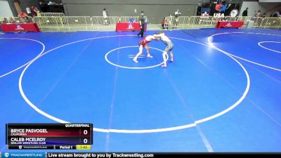 126 lbs Quarterfinal - Bryce Pasvogel, California vs Caleb McElroy, Driller Wrestling Club