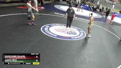 113 lbs 1st Place Match - Aaron Meza, Sunkist Kids Monster Garage vs Julius Mark Villamil, Socal Grappling Wrestling Club