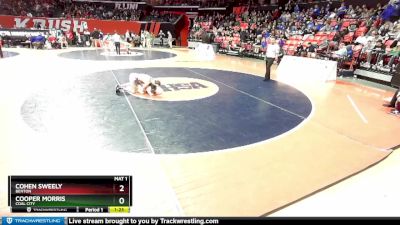 1A 113 lbs Quarterfinal - Cooper Morris, Coal City vs Cohen Sweely, Benton