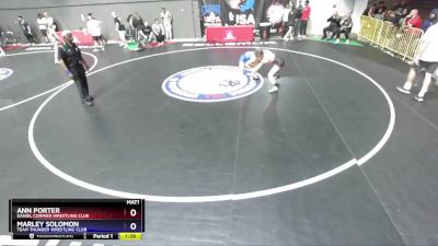 100 lbs Quarterfinal - Ann Porter, Daniel Cormier Wrestling Club vs Marley Solomon, Team Thunder Wrestling Club