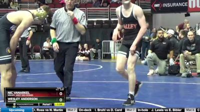 3A-145 lbs Champ. Round 2 - Nic VanArkel, Valley, West Des Moines vs Wesley Anderson, Waukee