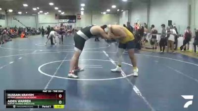 288 lbs Cons. Semi - Hussain Krayem, Detroit Grappling Academy vs Aiden Warren, Ruffin Trained Wrestling