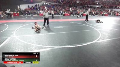 60 lbs Quarterfinal - Bain Wiegel, Sarbacker Wrestling Academy vs Peyton Hugh, Crass Trained