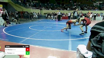 101 lbs Consi Of 32 #2 - Nick Mattox, Poteau vs Luis Flores, HURRICANE WRESTLING ACADEMY