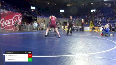 200 lbs 5th Place - Garrett Dluhos, Westmont Hilltop vs Logan Maise, Belle Vernon